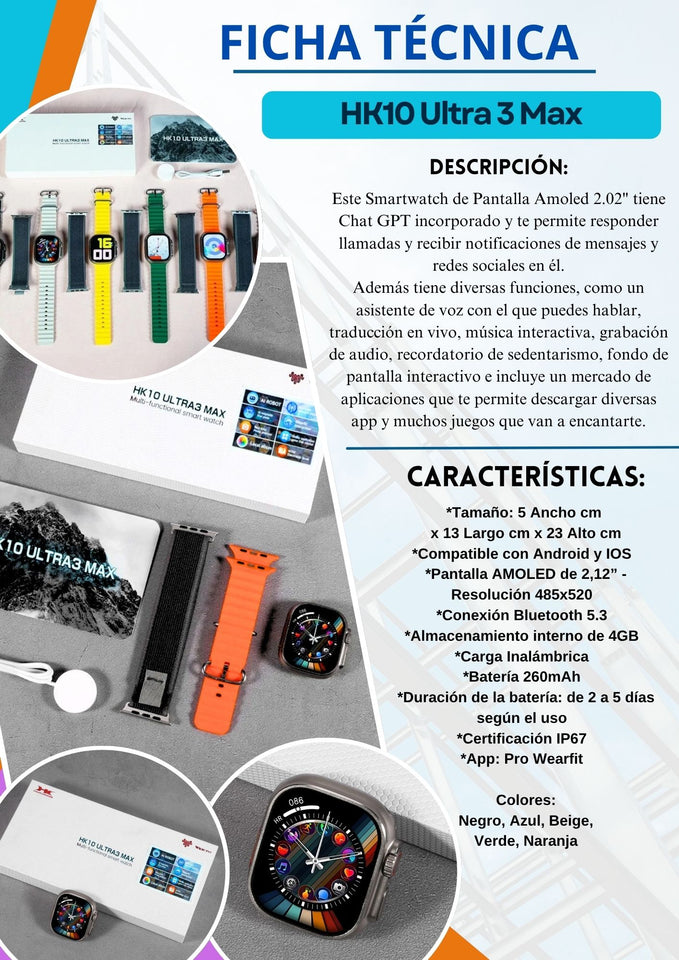 SMARTWATCH HK10 ULTRA 3 MAX